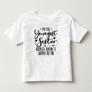 T-shirt Pour Les Tous Petits Je suis La Plus Jeune Soeur Anniversaire Stepsoeur