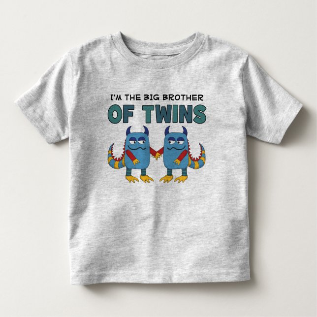 T-shirt Pour Les Tous Petits Je suis le Big Brother des jumeaux (Devant)