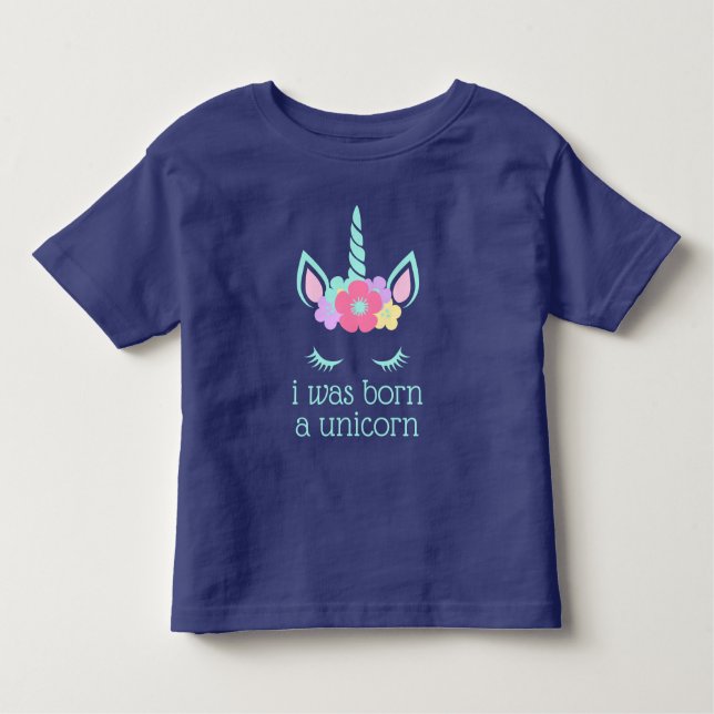 T-shirt Pour Les Tous Petits Je Suis Né Unicorne (Devant)