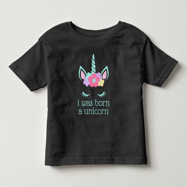 T-shirt Pour Les Tous Petits Je Suis Né Unicorne (Devant)