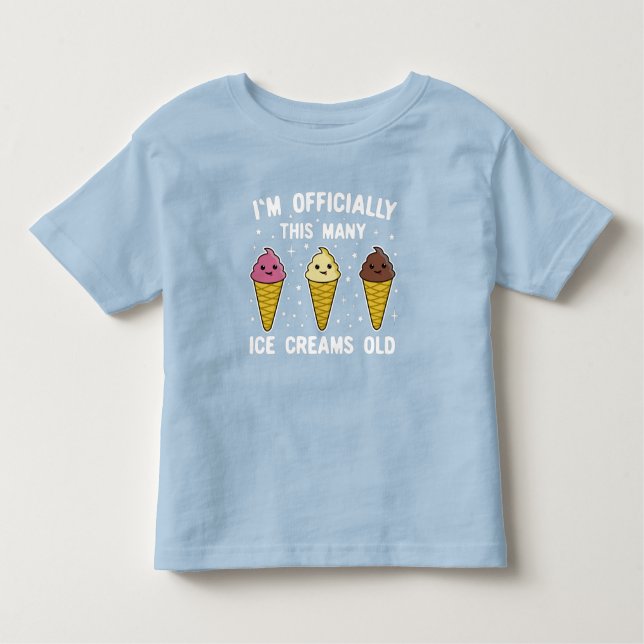 T-shirt Pour Les Tous Petits Je suis officiellement cette quantité de glace vie (Devant)