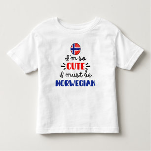 T-shirt Pour Les Tous Petits Je suis si mignon que je dois être norvégien