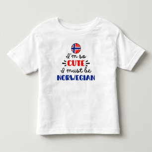 T-shirt Pour Les Tous Petits Je suis tellement mignon, je dois être norvégien