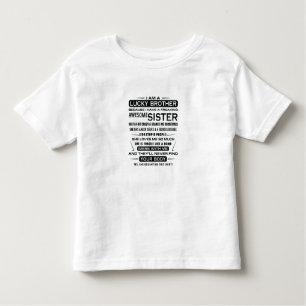 T-shirt Pour Les Tous Petits Je Suis Un Frère Chanceux Qui Donne Des Cadeaux À 