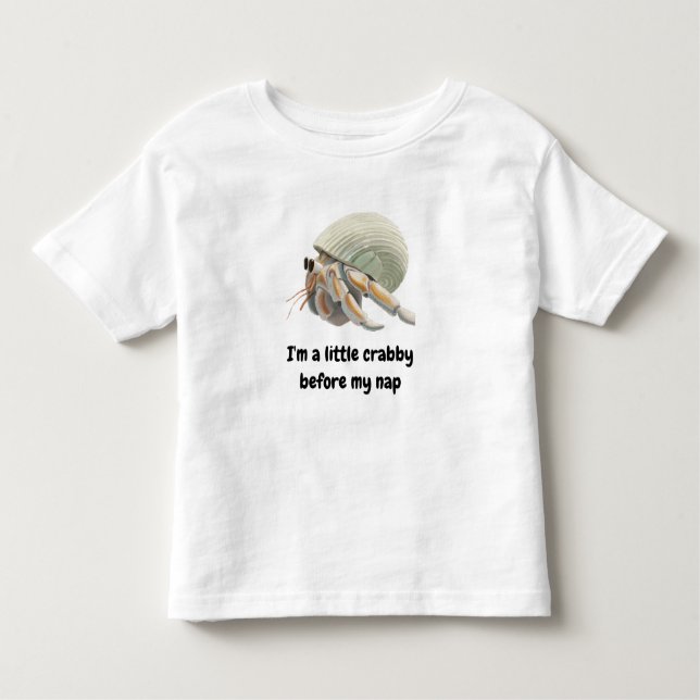 T-shirt Pour Les Tous Petits Je suis un peu crabe avant ma sieste (Devant)