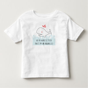 T-shirt Pour Les Tous Petits JE SUIS UNE BALEINE AQUAHOLIQUE Toddler Fine Jerse