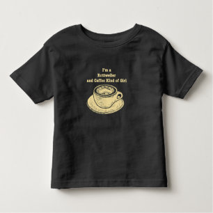 T-shirt Pour Les Tous Petits Je Suis Une Fille Amoureux des chiens De Type Rott