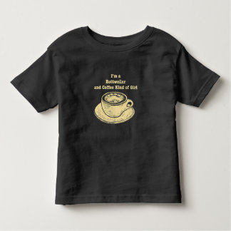 T-shirt Pour Les Tous Petits Je Suis Une Fille Amoureux des chiens De Type Rott