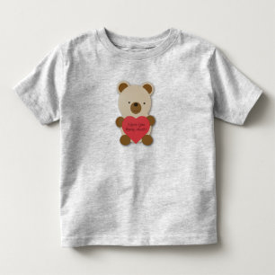 T-shirt Pour Les Tous Petits Je T'Aime Beurre Beaucoup Mignonne Ours Teddy