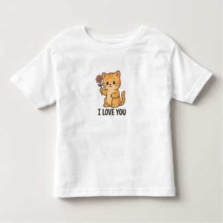 T-shirt Pour Les Tous Petits Je t'aime Kitten
