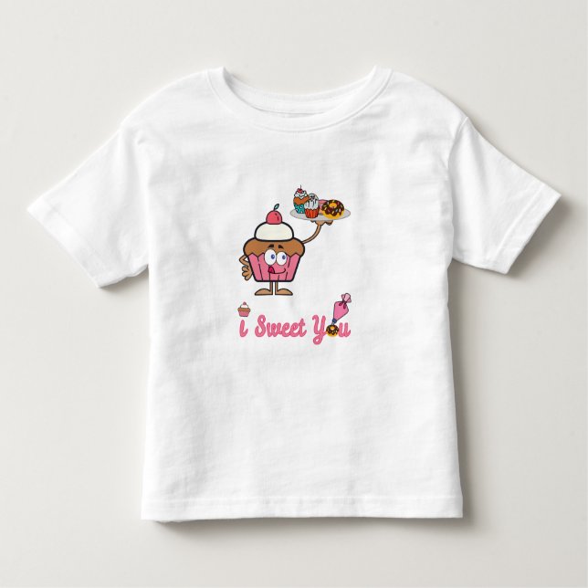 T-shirt Pour Les Tous Petits Je te suce avec un gâteau (Devant)
