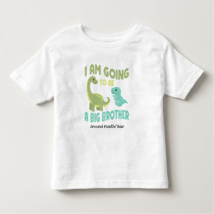 T-shirt Pour Les Tous Petits Je vais être grand frère, Dinosaur bébé Révéler