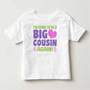 T-shirt Pour Les Tous Petits Je vais être un grand cousin à nouveau