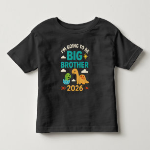 T-shirt Pour Les Tous Petits Je vais être un grand frère 2026 dinosaure 