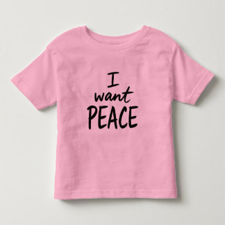 T-shirt Pour Les Tous Petits « Je veux la paix » design