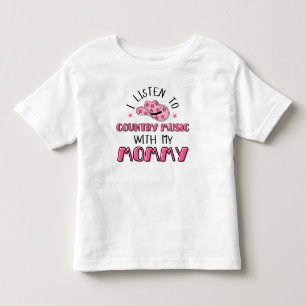 T-shirt Pour Les Tous Petits J'écoute de la musique country avec ma maman