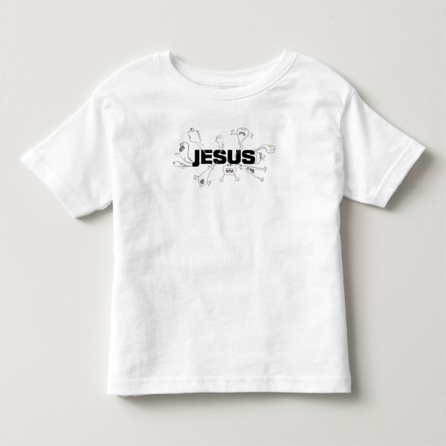 T-shirt Pour Les Tous Petits Jésus effrayant (Devant)