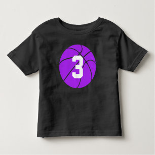 T-shirt Pour Les Tous Petits Jeu de basket-ball violet Numéro de jersey personn