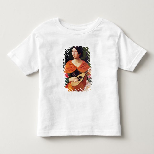 T-shirt Pour Les Tous Petits Jeune femme avec une mandoline, 1845-47 (Devant)