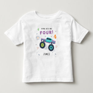 T-shirt Pour Les Tous Petits Jeune Sauvage Et Quatre 4e Anniversaire Enfants Vo