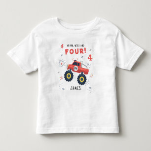 T-shirt Pour Les Tous Petits Jeune Sauvage Et Quatre 4e Anniversaire Enfants Vo