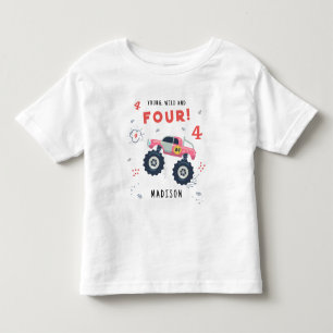 T-shirt Pour Les Tous Petits Jeune Sauvage Et Quatre 4ème Anniversaire Enfants 