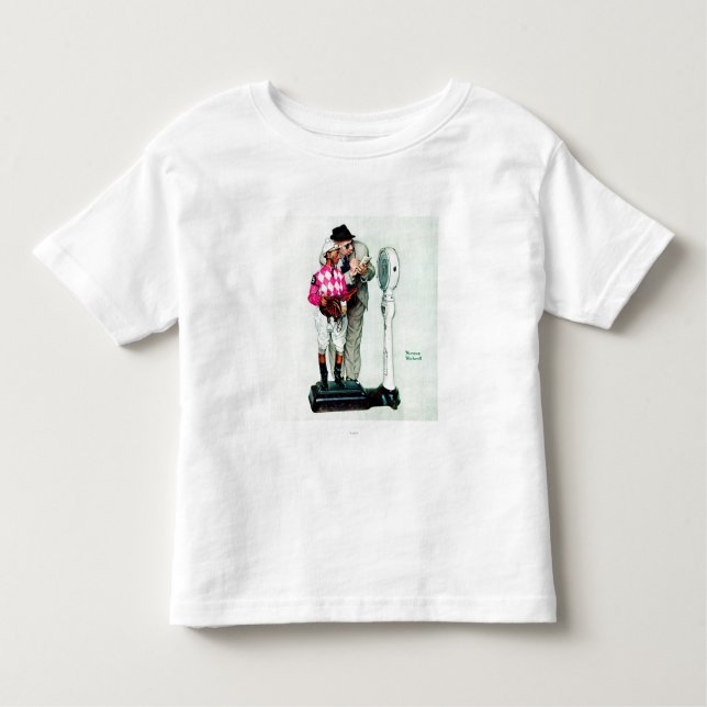 T-shirt Pour Les Tous Petits Jockey Weighin by Norman Rockwell (Devant)