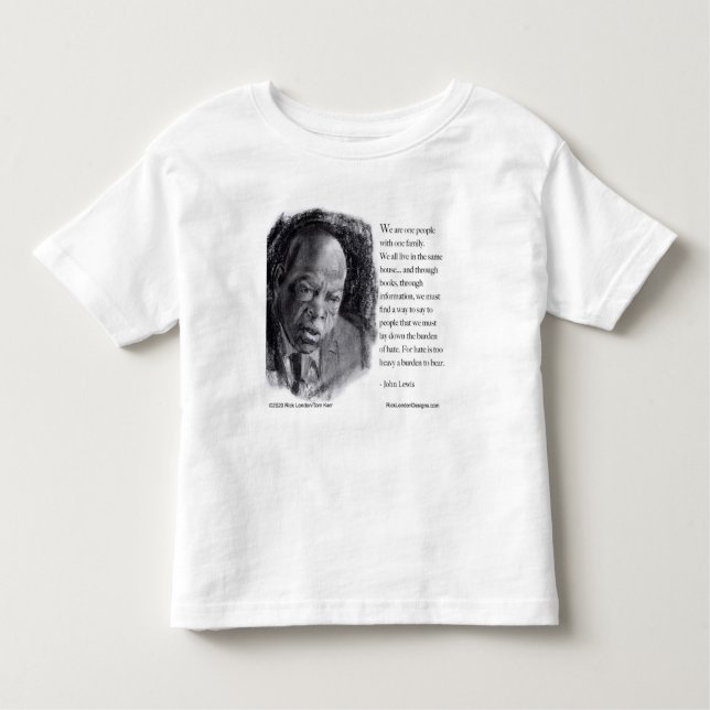 T-shirt Pour Les Tous Petits John Lewis & Citation beau portrait (Devant)