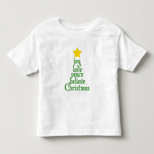 T-shirt Pour Les Tous Petits Joie, Amour, Paix, Croire, Noël