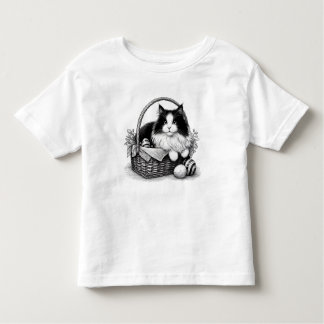 T-shirt Pour Les Tous Petits Joli chat Kitty de Pâques