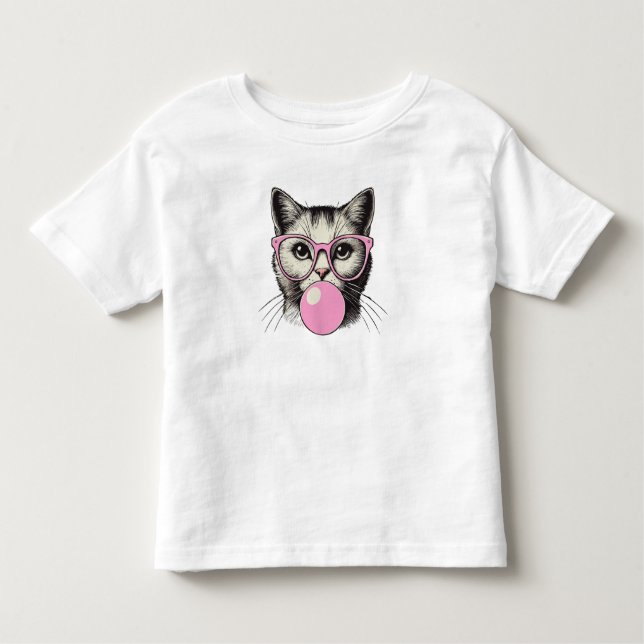 T-shirt Pour Les Tous Petits Joli Chat pour Femmes Amour de Chat Drôle (Devant)