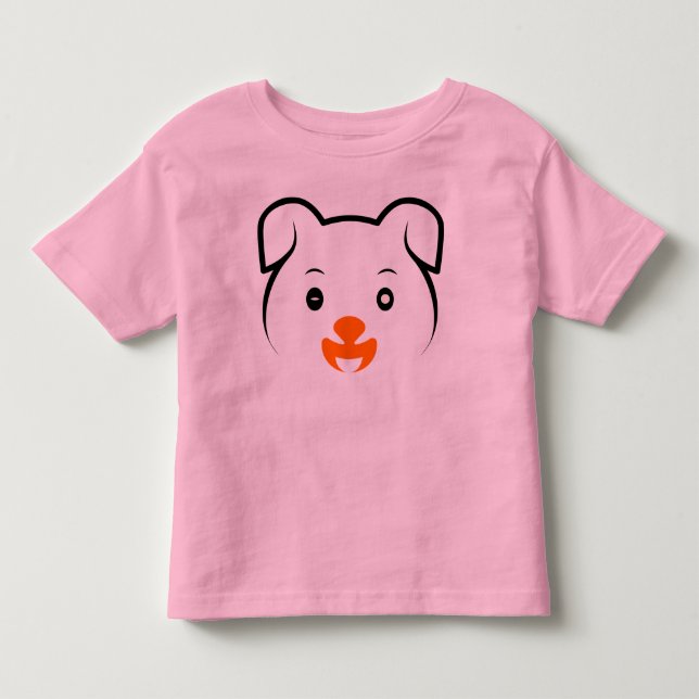 T-shirt Pour Les Tous Petits Joli chiot (Devant)