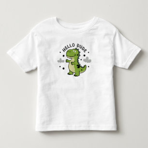 T-shirt Pour Les Tous Petits Joli Dinosaure pour les Enfants Salut Mon Ami