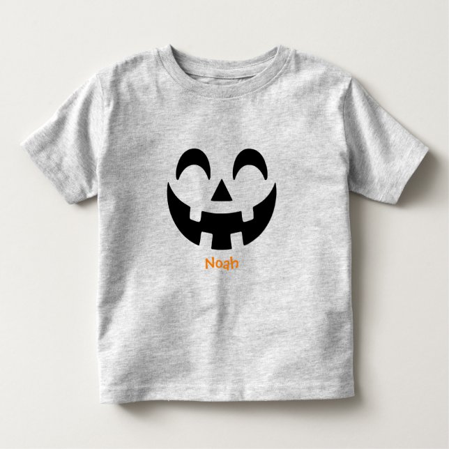 T-shirt Pour Les Tous Petits Joli Halloween personnalisé Jack O' Lantern (Devant)