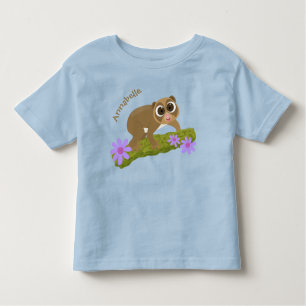 T-shirt Pour Les Tous Petits Joli lenteur loris sur dessin de branche