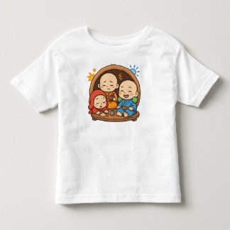 T-shirt Pour Les Tous Petits Joli moines de style japonais Graphisme Tee