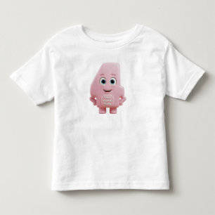 T-shirt Pour Les Tous Petits Joli numéro de dessin animé rose 4 "Quatre se ti