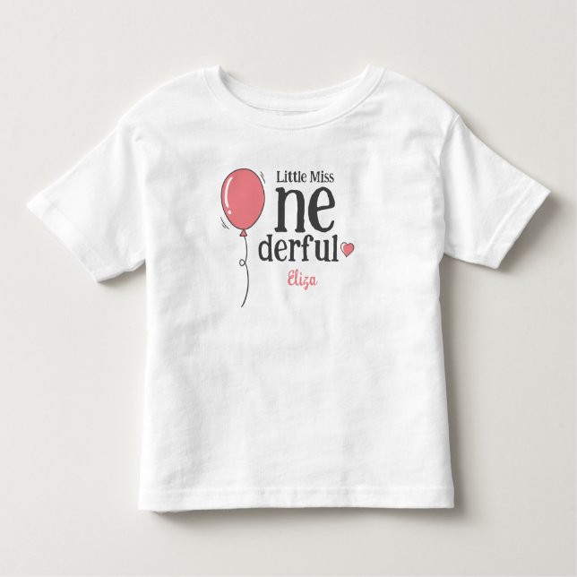 T-shirt Pour Les Tous Petits Joli petit ballon premier anniversaire Mignonne On (Devant)
