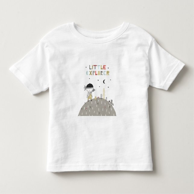 T-shirt Pour Les Tous Petits Joli petit explorateur scandinave (Devant)
