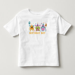 T-shirt Pour Les Tous Petits Joli Petit Garçon Anniversaire Monstre