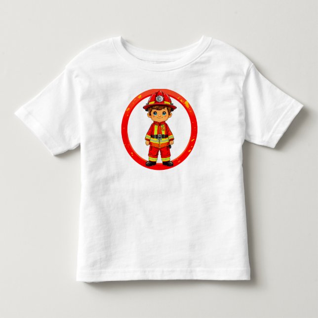 T-shirt Pour Les Tous Petits Joli pompier (Devant)