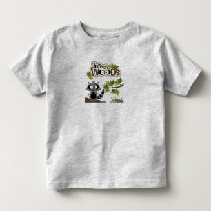 T-shirt Pour Les Tous Petits Joli Racoon Dans Les Bois T-Shirt Toddler