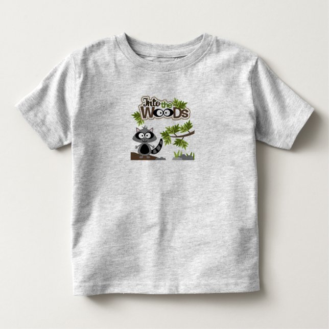 T-shirt Pour Les Tous Petits Joli Racoon Dans Les Bois T-Shirt Toddler (Devant)