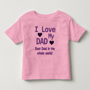 T-shirt Pour Les Tous Petits Joli Rose J'Aime Ma Fille Papa