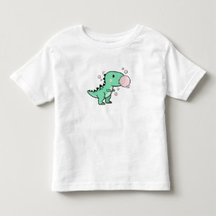 T-shirt Pour Les Tous Petits Joli T-Rex soufflant du Bubble Gum pour l'annivers