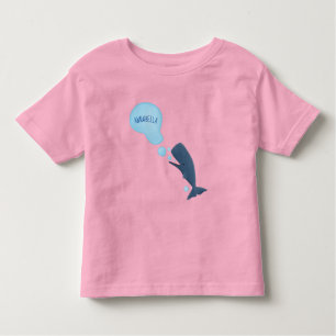 T-shirt Pour Les Tous Petits Jolie baleine à sperme soufflant bulles dessin