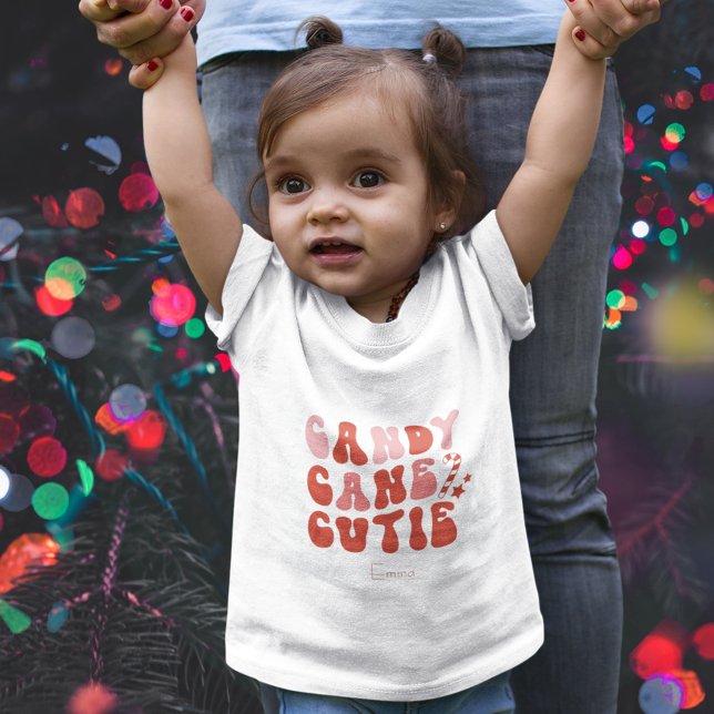 T-shirt Pour Les Tous Petits Jolie Bâton de Bonbon de Noël (Créateur téléchargé)