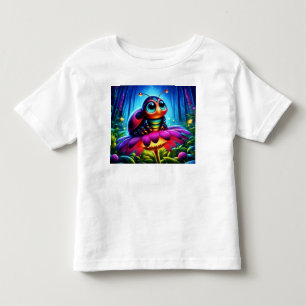 T-shirt Pour Les Tous Petits Jolie coccinelle aux yeux grands avec une lueur my