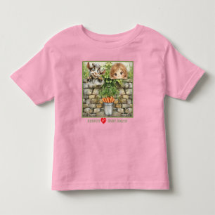 T-shirt Pour Les Tous Petits Jolie fille qui regarde et chèvre qui regarde