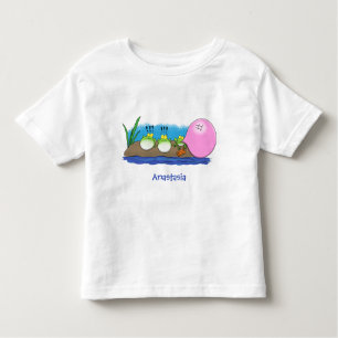 T-shirt Pour Les Tous Petits Jolie grenouilles drôles bubblegum dessin animé il